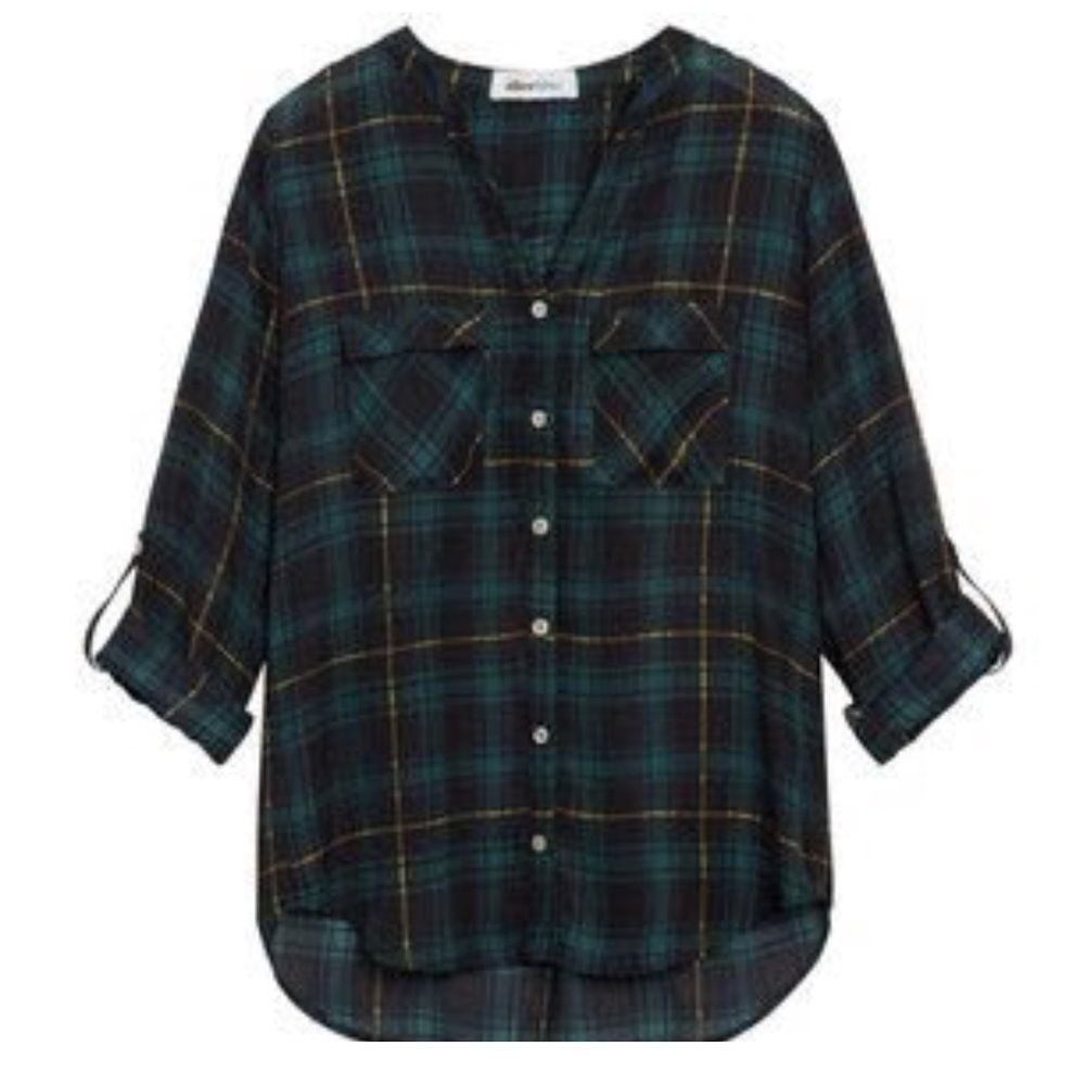 Alice Blue Plaid Boulder Button Down Blouse
